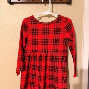 Cat & Jack Red and Black Plaid Kids Dress